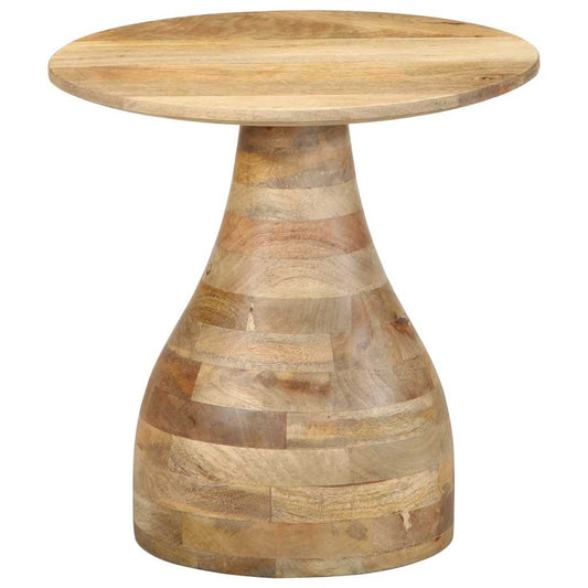 Mesa Auxiliar Madera Maciza De Mango Ø40x40 Cm_0