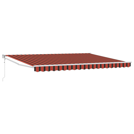 Toldo Retráctil Naranja Y Marrón 450 X 300 X 165 Cm_0