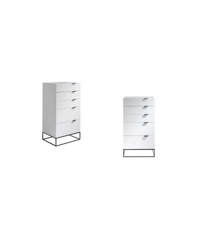 Sinfonier 5 Cajones Modelo Norma Acabado Blanco Brillo 59.5 X 46 X 120 Cm (largo X Ancho X Alto)_2