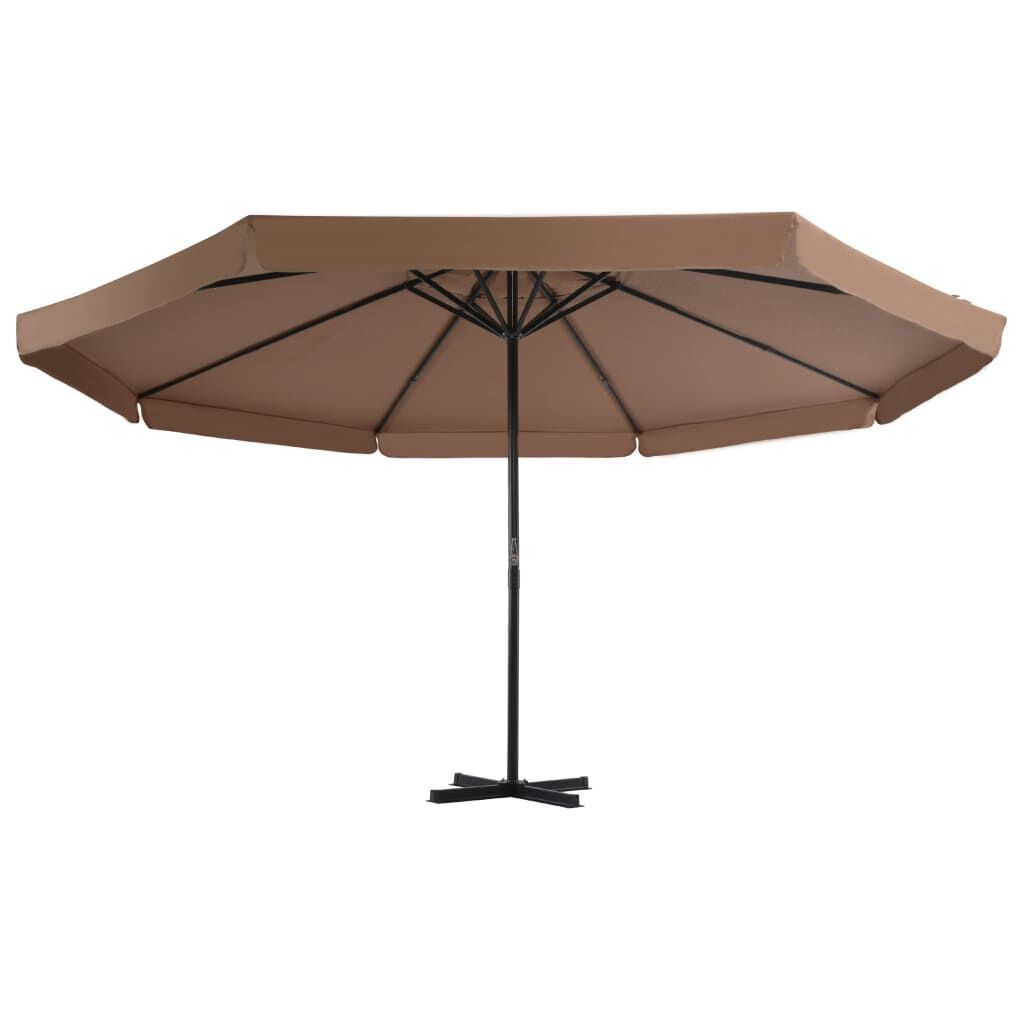 Vidaxl Sombrilla De Jardín Con Base Portátil Gris Taupe_1