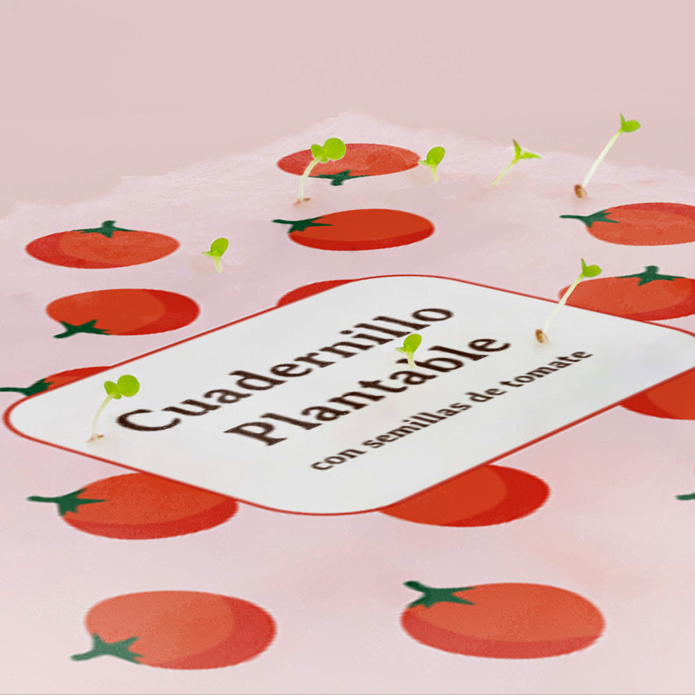 Cuaderno Plantable A5 Con Semillas De Tomate | Escribe, Planta Y Hazlo Florecer | Detalle Original_2