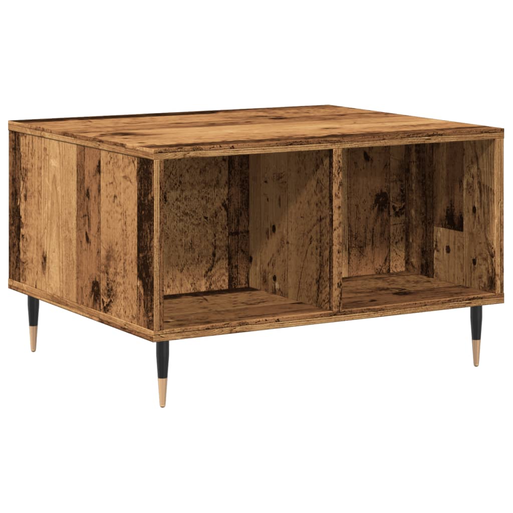 Mesa De Centro Madera Ingeniería Madera Envejecida 60x50x36,5cm_0