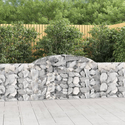 Cestas De Gaviones 4 Uds Forma De Arco Hierro 300x30x80/100 Cm_1