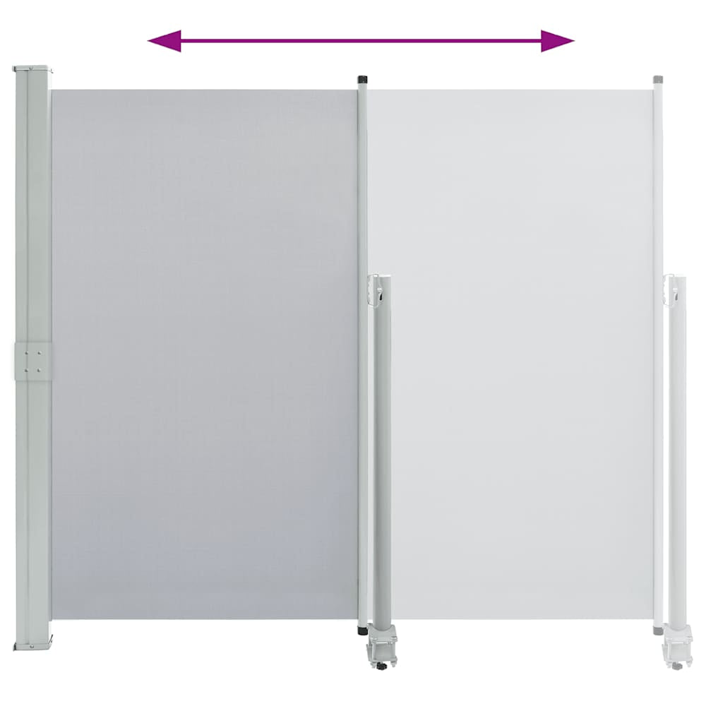 Vidaxl Toldo Lateral Retráctil Para Patio 140x300 Cm Gris_3