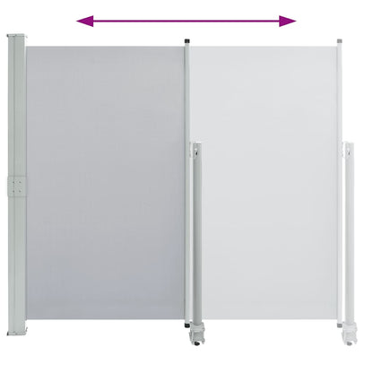 Vidaxl Toldo Lateral Retráctil Para Patio 140x300 Cm Gris_3