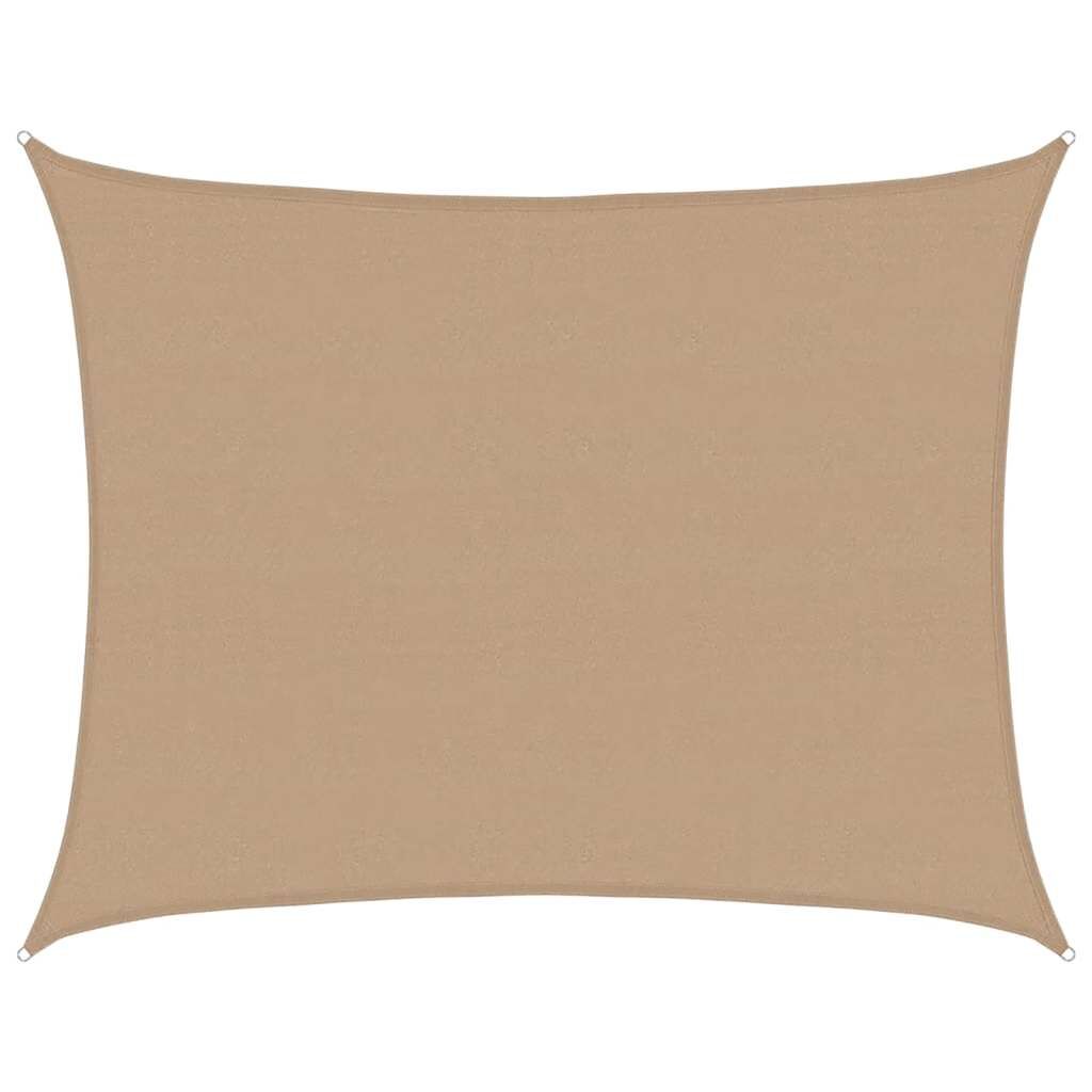 Vidaxl Toldo De Vela Hdpe Gris Taupe 160 G/m² 6x7 M_0