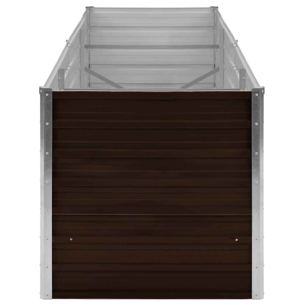 Arriate De Acero Galvanizado Marrón 240x80x77 Cm_4