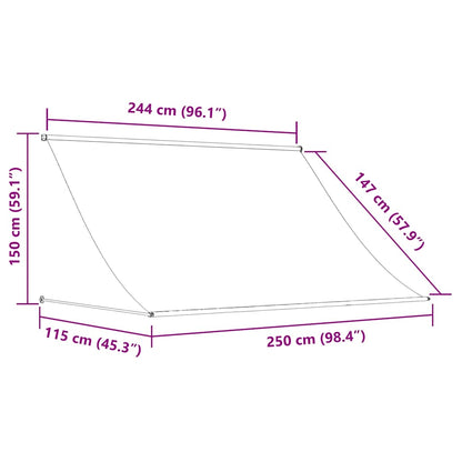 Toldo Retráctil Naranja Y Marrón 250x150 Cm_5