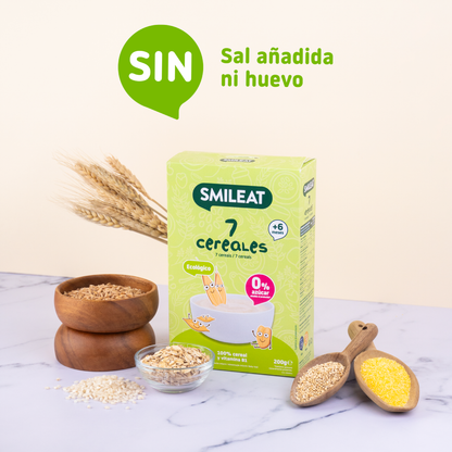 PROMO 3x Papilla de 7 Cereales Eco Smileat 200g