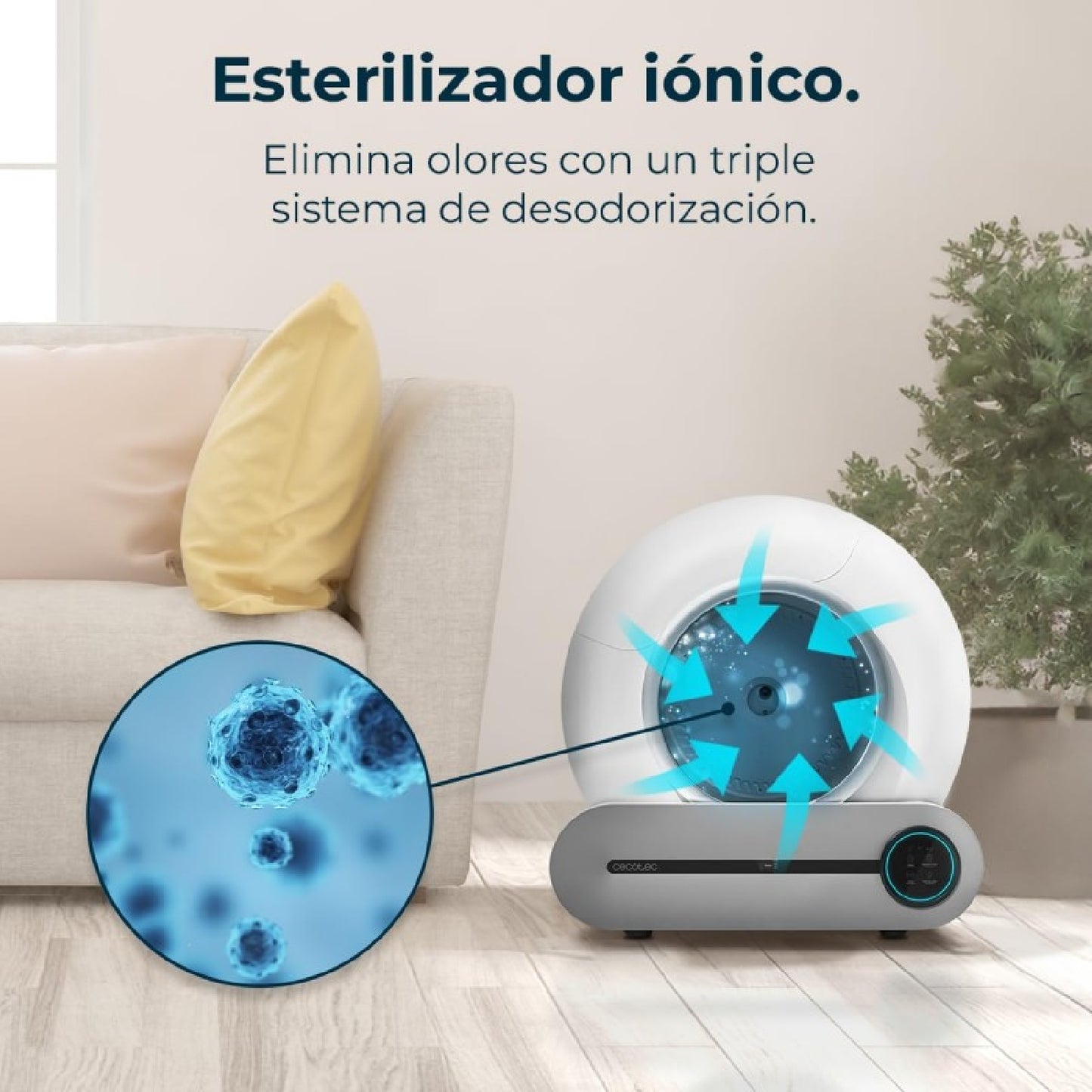 Arenero Con Autolimpieza Pumba 8000 Cleankitty Smart, Triple Sistema De Desodorización, Control Por Wifi Y Pantalla, Silencioso Y Seguro Con Sensor_1