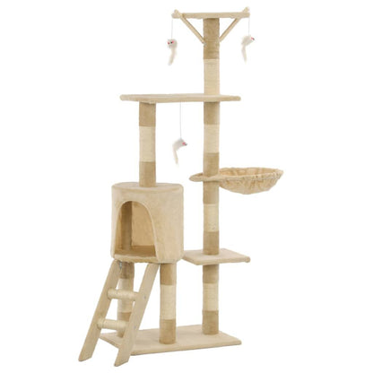 Vidaxl Rascador Para Gatos Con Poste De Sisal 138 Cm Beige_0