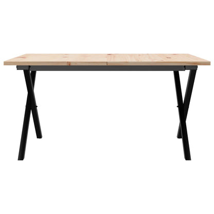 Mesa De Centro Marco X Madera Maciza Pino Y Acero 80x80x45 Cm_2