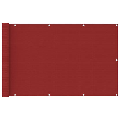Vidaxl Toldo Para Balcón Hdpe Rojo 120x600 Cm_0