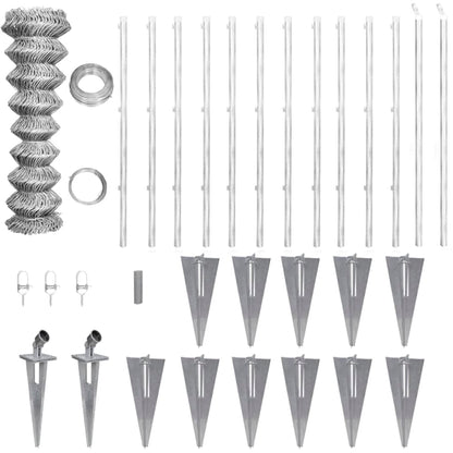 Valla Metálica Con Estacas Postes Acero Galvanizado 25x1,25 M / Vetonek_2