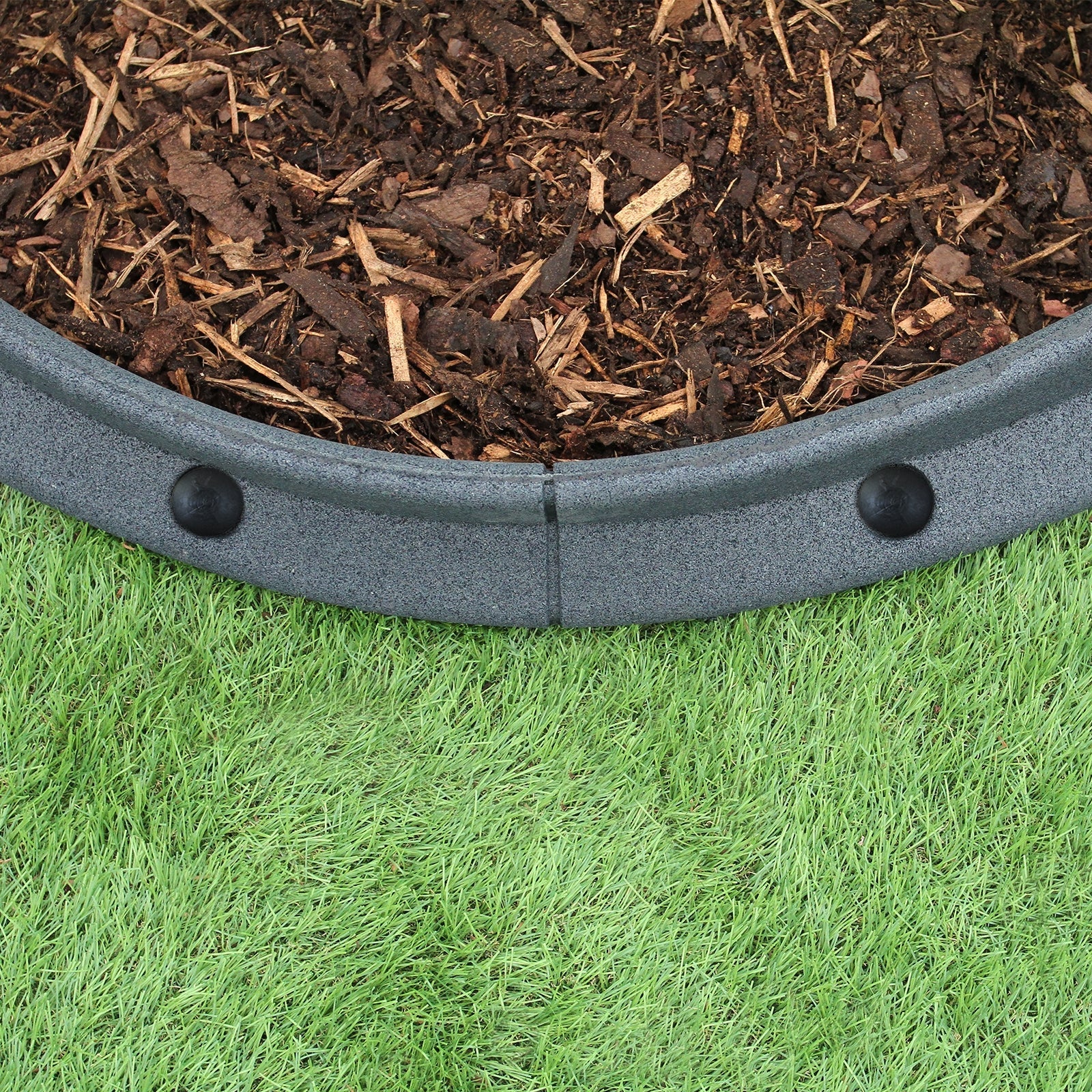 Bordes De Césped Gris Flexibles Jardín Bordes De Césped Paquete De 26 X 1.2m_4