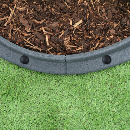 Bordes De Césped Gris Flexibles Jardín Bordes De Césped Paquete De 4 X 1.2m_3