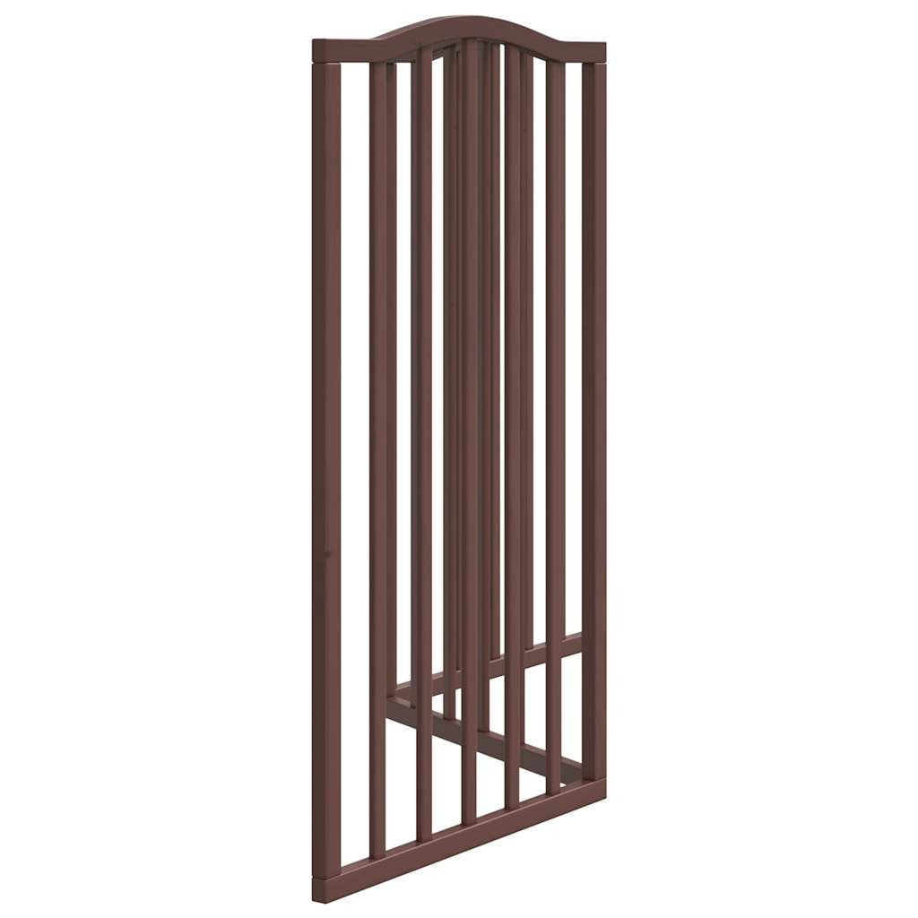 Vidaxl Puerta Para Perros Plegable 3 Paneles Álamo Marrón Roble 150 Cm_4