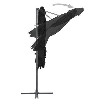Vidaxl Sombrilla Jardín Voladiza Palo De Acero Negro 250x250 Cm_4