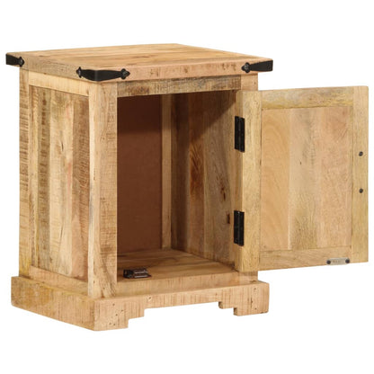 Mesita De Noche Madera Maciza De Mango 40x35x50 Cm_1