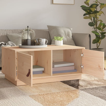 Mesa De Centro De Madera Maciza De Pino 80x50x35 Cm_1