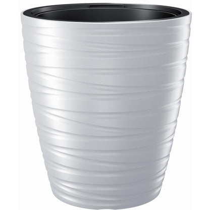 Maceta Con Deposito 32l Maze De Plastico En Color Blanco 37,5 (largo) X 37,5 (ancho) X 41,9 (alto) Cm_0