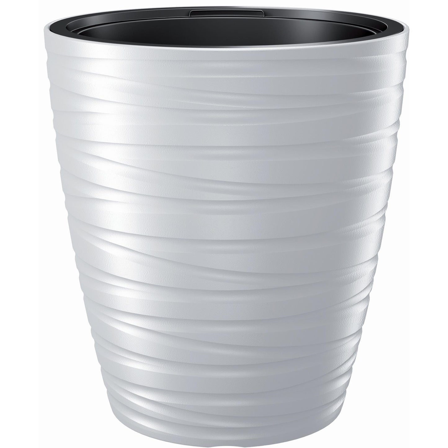 Maceta Con Deposito 32l Maze De Plastico En Color Blanco 37,5 (largo) X 37,5 (ancho) X 41,9 (alto) Cm_0