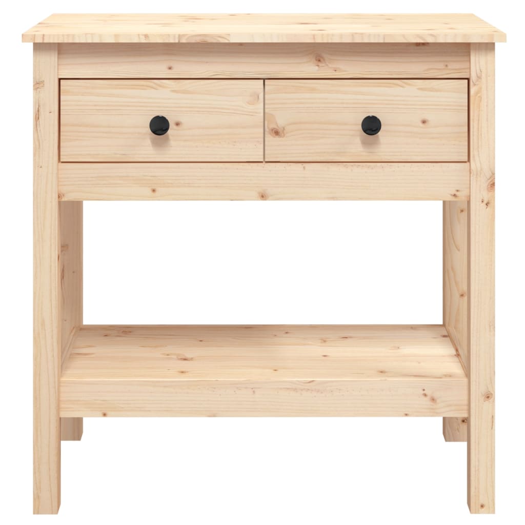 Mesa Consola Madera Maciza De Pino 75x35x75 Cm_4
