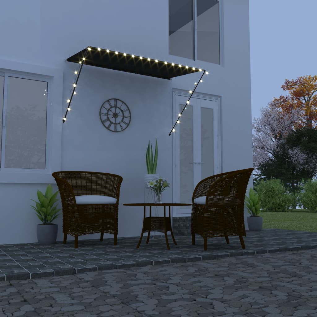 Toldo Retráctil Con Led Gris Antracita 250x150 Cm_1