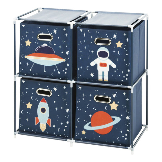 Well Home Estanteria Cajonera Con 4 Estantes En Metal H.70cm