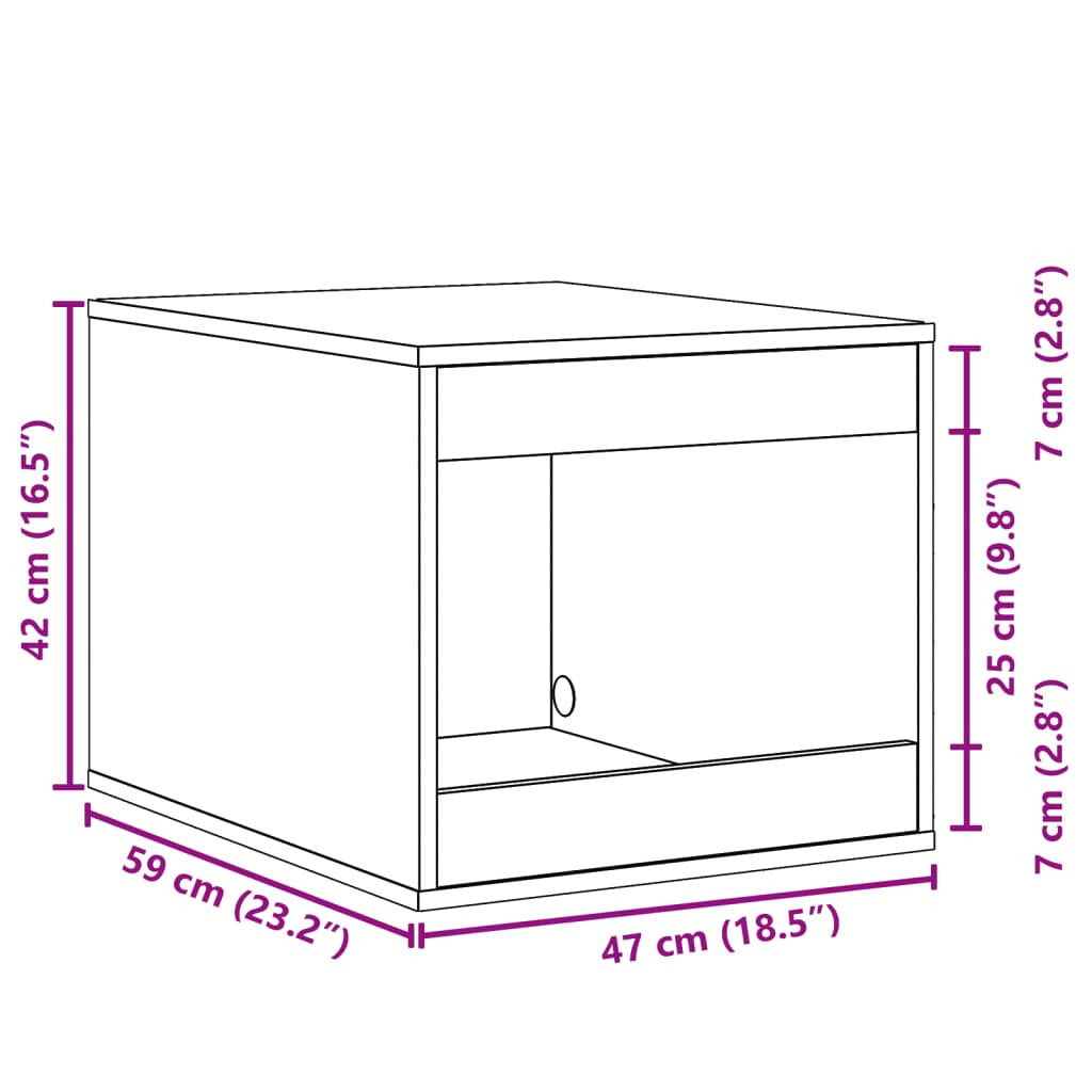 Vidaxl Mueble Arenero De Gatos Madera Ingeniería Envejecida 47x59x42cm_2