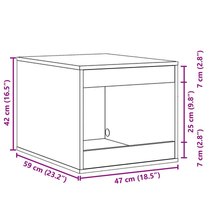 Vidaxl Mueble Arenero De Gatos Madera Ingeniería Envejecida 47x59x42cm_2