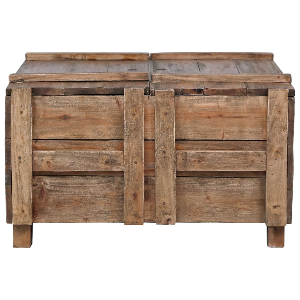 Mesa De Centro Madera Maciza De Caoba 65x65x38 Cm_0