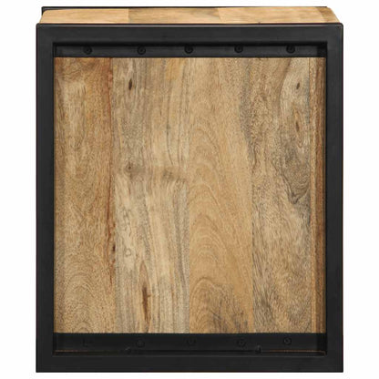 Mesita De Noche Madera Maciza De Mango 40x35x40 Cm_3