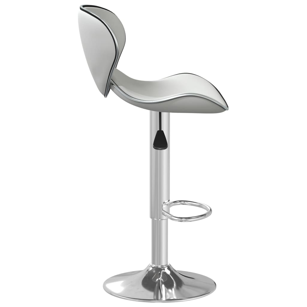 Taburete De Cocina Cuero Sintético Blanco_2