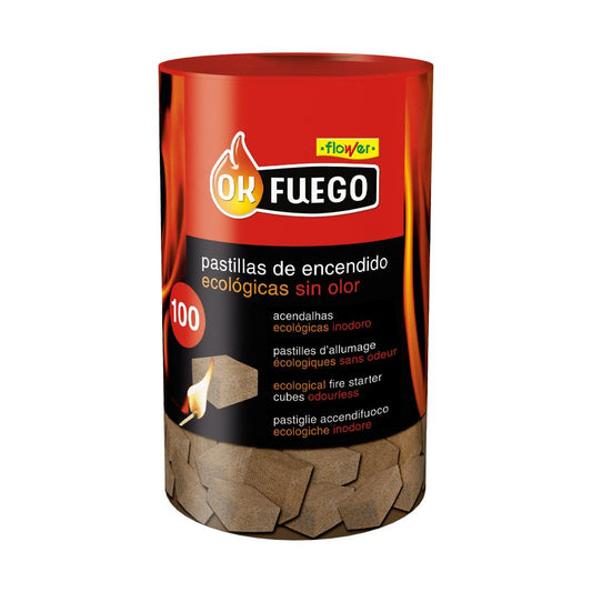 Pastillas encendido ecológicas Ok Fuego 100 ud