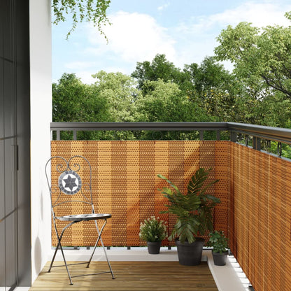 Toldo Para Balcón Ratán Sintético Marrón Claro 500x90 Cm / Vetonek_5