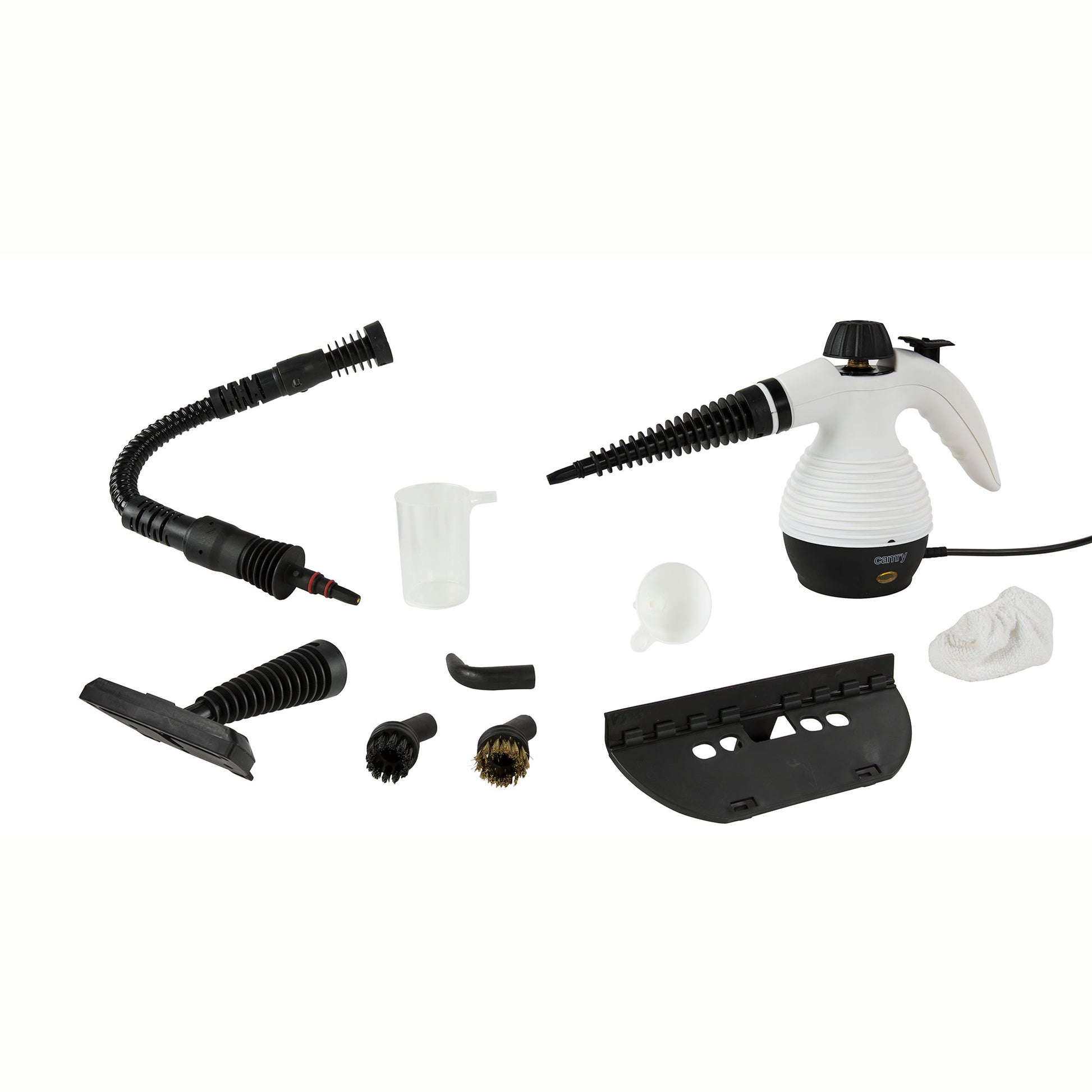 Vaporeta Limpiador Vapor A Presión 3,5 Bar, Desinfección Portátil Depósito 350ml, 10 Accesorios Camry Cr7021, Blanco/negro