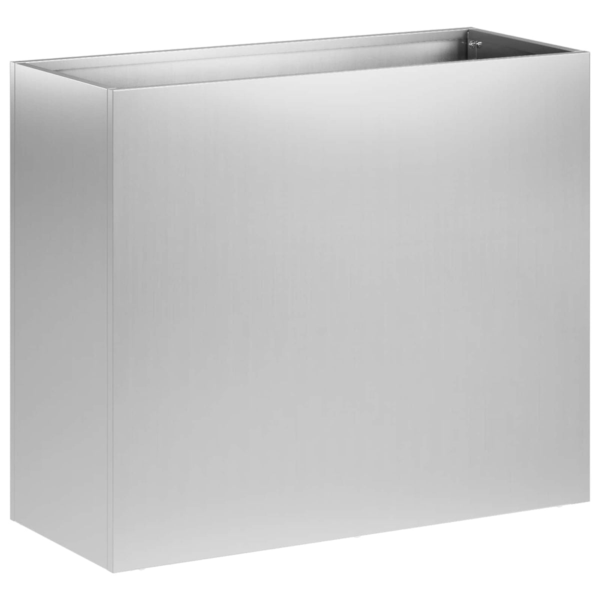 Macetero De Jardín Plateado 50 X 20 X 40 Cm Acero Galvanizado_0