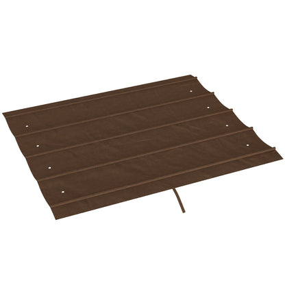Outsunny Techo De Pérgola Retráctil 3x2,5 M Para Marco De Pérgola De 3x2 M Café_0