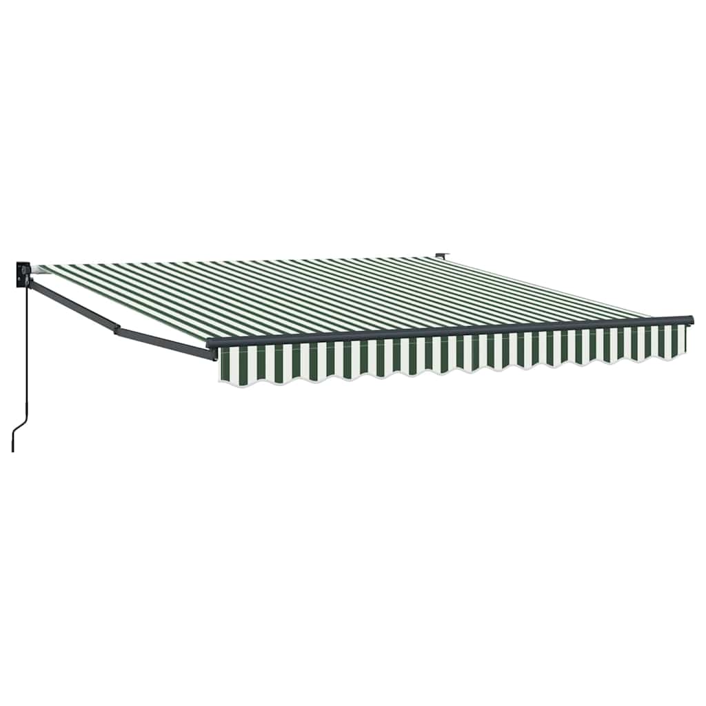 Toldo Retráctil Verde Y Blanco 350 X 250 Cm_0