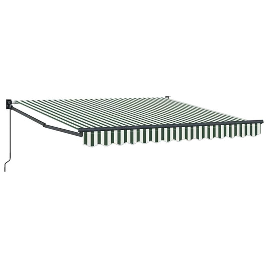 Toldo Retráctil Verde Y Blanco 350 X 250 Cm_0