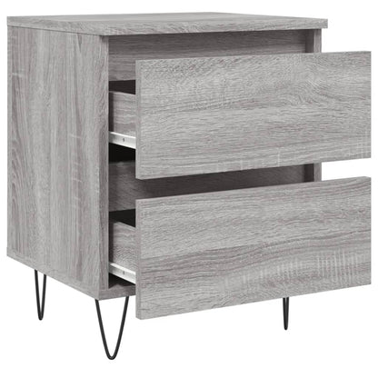Mesita De Noche Madera De Ingeniería Gris Sonoma 40x35x50 Cm_4