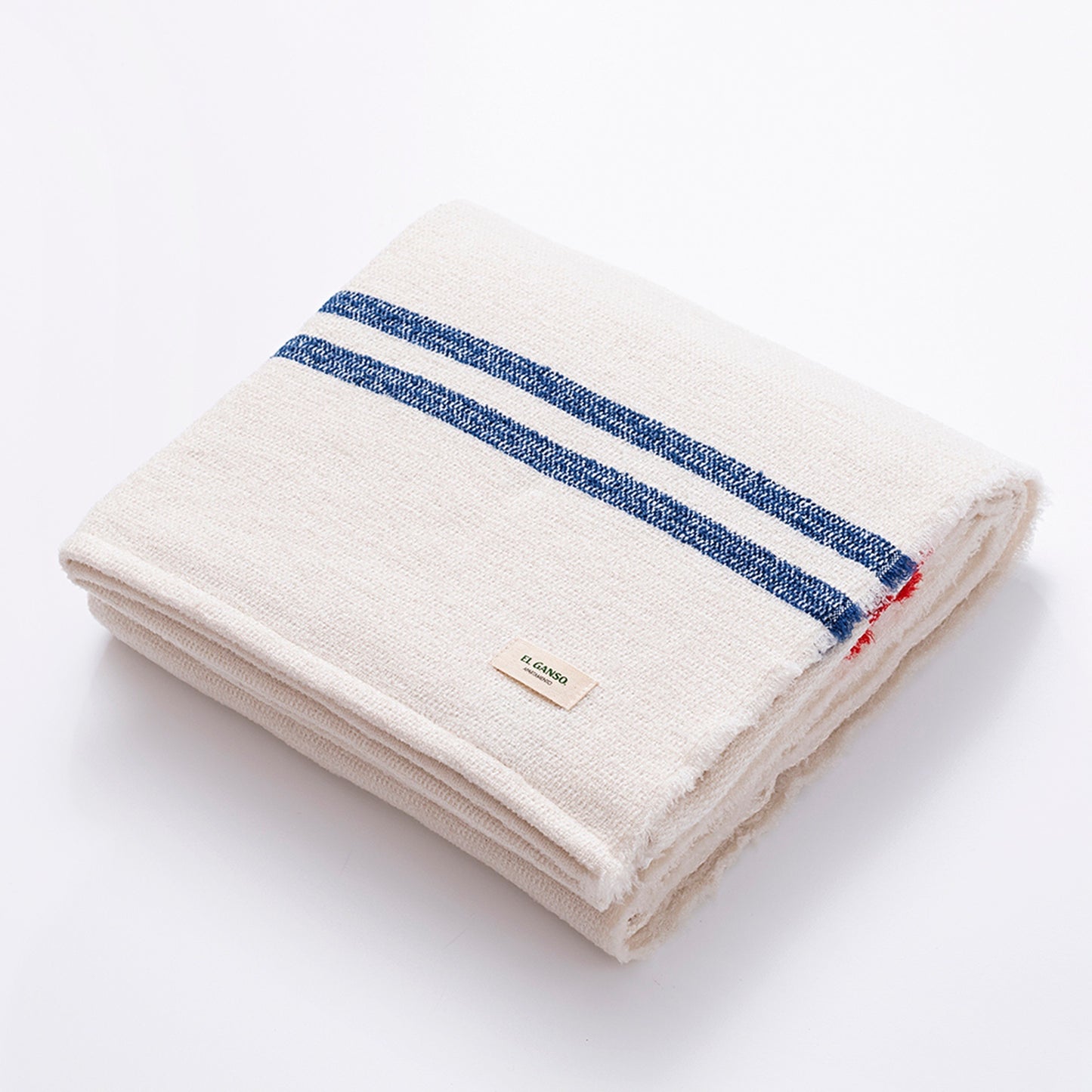 Manta De Punto 140x190cm 340gr Hilo Teñido Color Crudo El Ganso