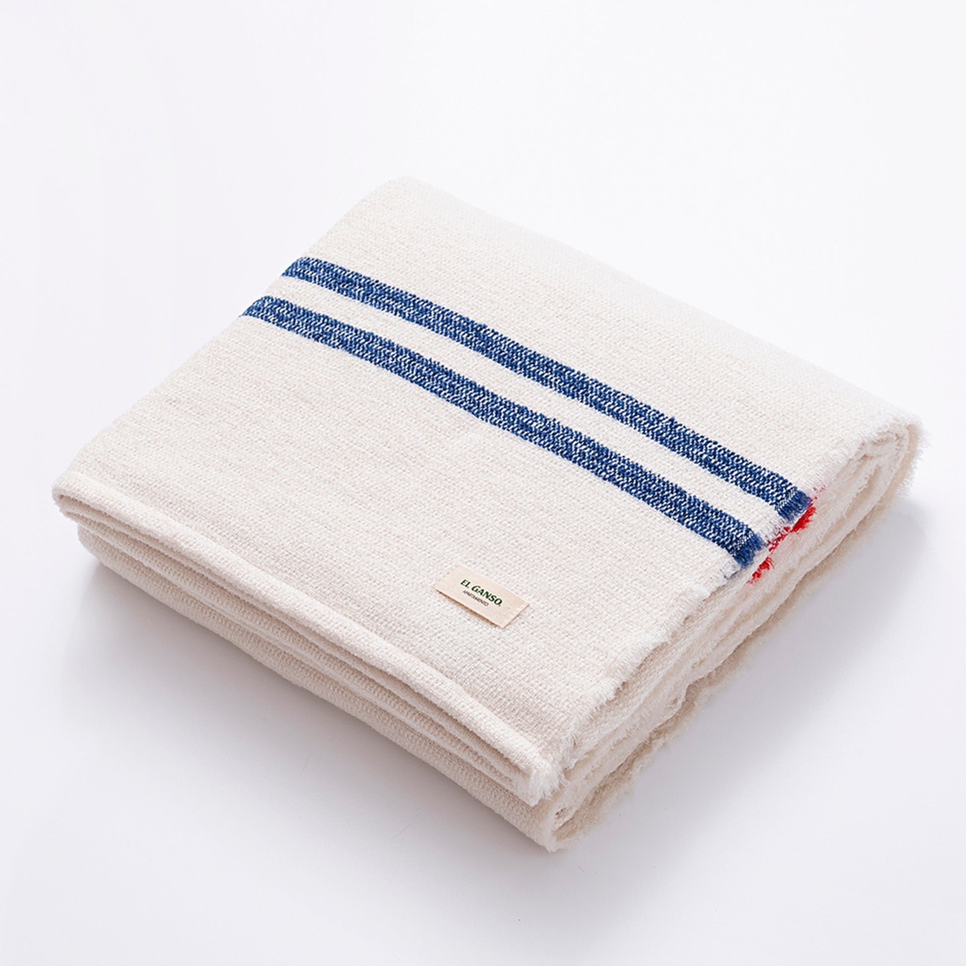 Manta De Punto 140x190cm 340gr Hilo Teñido Color Crudo El Ganso