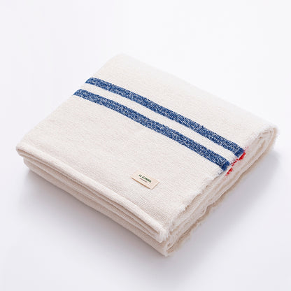 Manta De Punto 140x190cm 340gr Hilo Teñido Color Crudo El Ganso