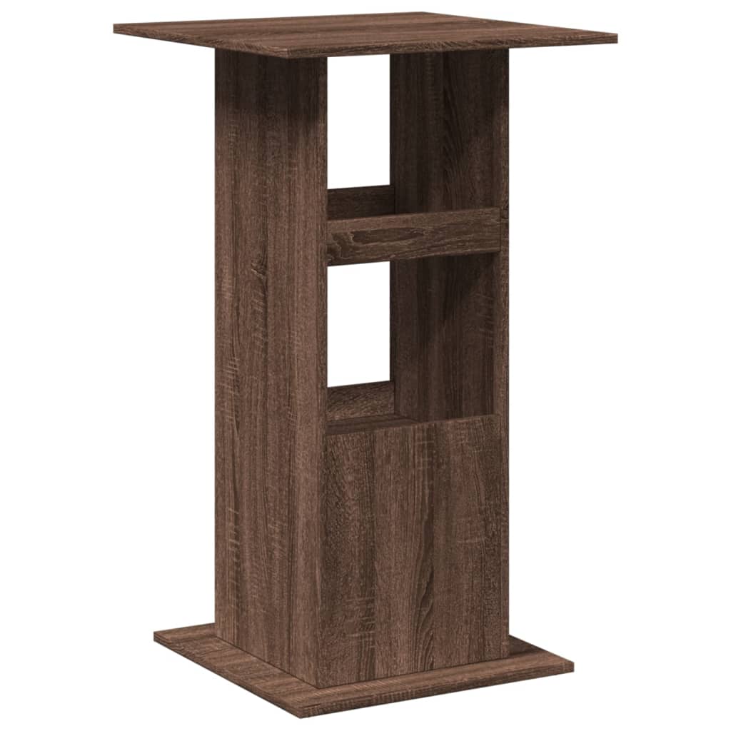 Mesa Alta Bar Con Almacenaje Madera Marrón Roble 60x60x102 Cm_4