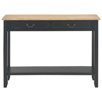 Mesa Consola De Madera Negro 110x35x80 Cm_1