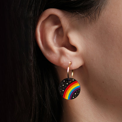 Pendientes Rainbow De Madera | Joyería Artesanal, Ligera Y Elegante | Diseño Natural Y Original_3