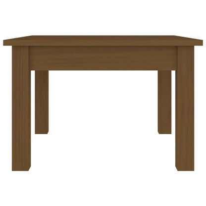 Mesa De Centro Madera Maciza De Pino Marrón Miel 45x45x30 Cm_2