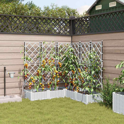 Vidaxl Jardineras Blanco 120 X 120 X 126 Cm Acero_1